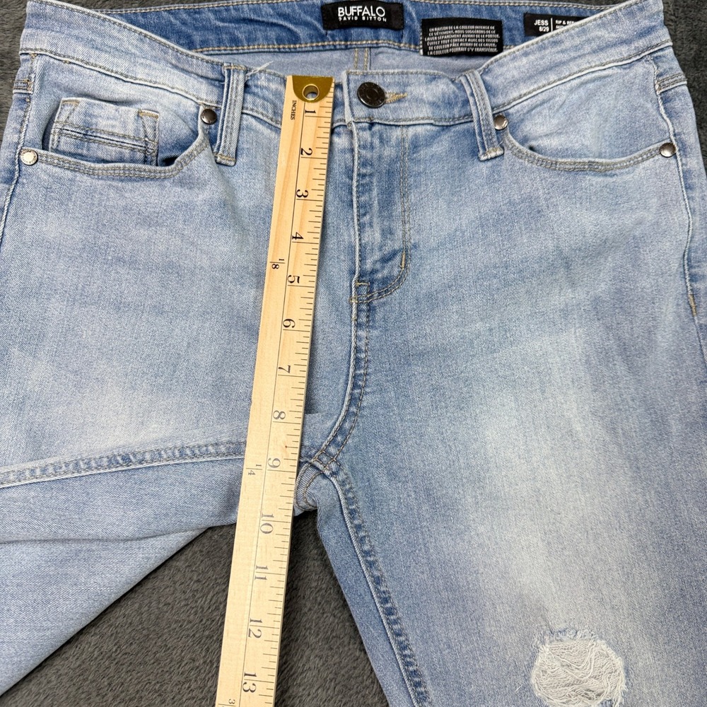 Buffalo David Bitton Jess Rip & Repair Mid-Rise Skinny Jeans Size 8/29 - Picture 6 of 13